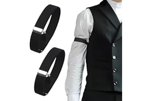 TORMEN Elastic Adjustable Armbands Shirt Garter Sleeve Holders Non-Slip Garters Adjustable Length for Men and Women