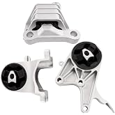 Engine Motor &amp; Transmission Mount Kit Compatible with Malibu 2009-2012 2.4L | 6-Speed Automatic Trans, Replaces# A5398 A5504 A5503 3118 3213 3212 24100456, 3PCS