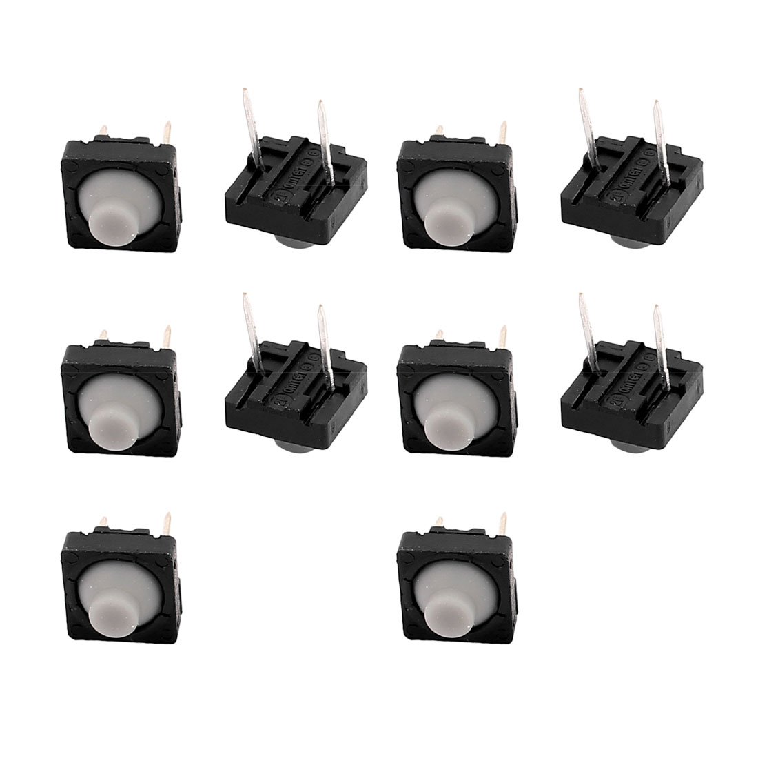 sourcingmap 10Pcs 8mmx8mm Panel PCB Momentary Tactile Tact Push Button Switch 2 Pin DIP