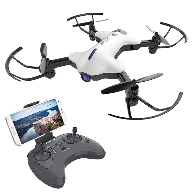 ATOYX AT-146 FPV RC Drohne, Quadrocopter mit 150° Weitwinkel 720P HD Kamera mit app Steuerung HD Kamera Live Übertragung Auto