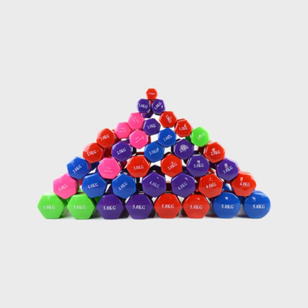 Wotefusi Plastic Cover Set Pair Total 1kg / 2.2lbs - 10kg / 22lbs Womens Dumbbells Weights Gym Fitness Exercise Color Randomly