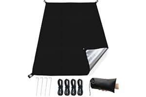 KRUI Tent Footprint, PU 2000 Waterproof Camping Tarp, Durable Tent Floor Saver for Hiking, Backpacking, Hammock, Beach and Pi