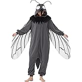 AIYOUYIYA Adult Mosquito Bug Costume Halloween Onesie Pajamas Fly Insect Cosplay One-Piece for Women and Men