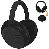 F Flammi Premium Earmuffs for Women Winter Foldable & Adjustable Ear Warmers Thermal Ear Covers