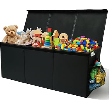PLAFOPE Caja De Almacenamiento Para Juguetes Gyro Y Tops De Batalla – Estuche Portátil De Plástico Negro Con Asa, Organizador Para Viajes Y Torneos
