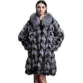 Fur Story Women's Genuine Fox Fur Coat Thick Warm Fur Jacket Winter coat