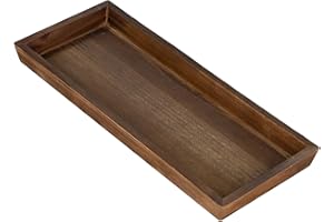 MAONAME Bathroom Vanity Tray, Rustic Long Narrow Tray, Rectangle Farmhouse Wood Trays, Countertop Organizer Trays for Candle, Perfume, 12.2" x 5"