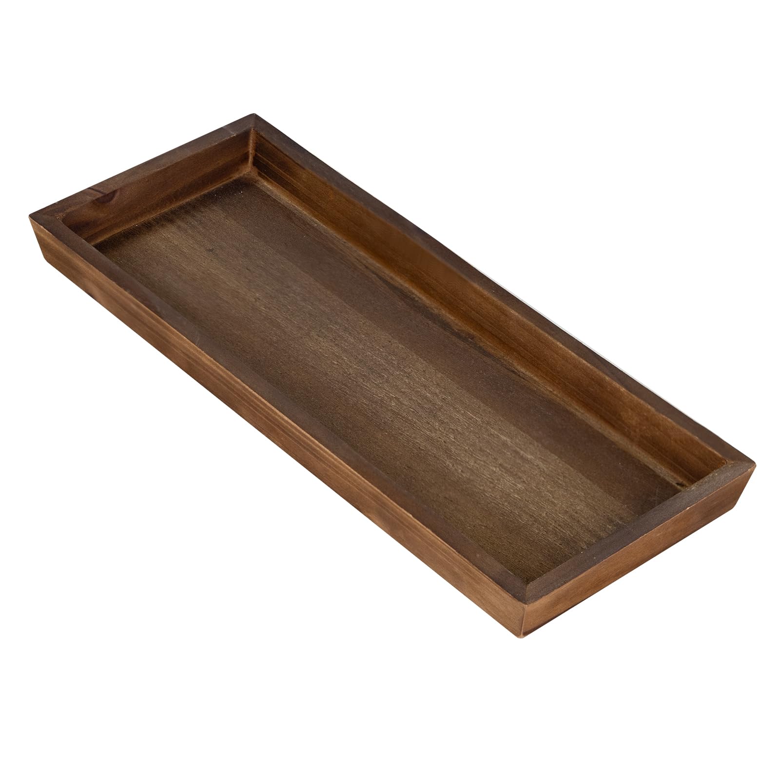 Photo 1 of MAONAME Bathroom Vanity Tray, Rustic Long Narrow Tray, Rectangle Farmhouse Wood Tray, Countertop Organizer Tray for Candle, Perfume, 12.2" x 5"