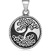VY JEWELRY TREE OF LIFE - Solid 925 Sterling Silver Pendant for Men and Women - Made in Thailand