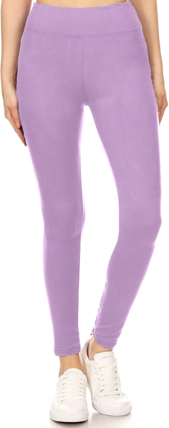 Leggings Depot High Waisted Solid Yoga Leggings at  Women’s Clothing store
