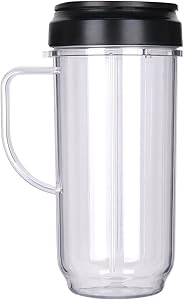 Joystar 22oz Replacement Part magic Cup Mug with handle and lid For 250w Magic Bullet On-The-Go Mug