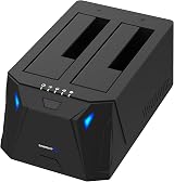 Sabrent Dual HDD Docking Station 2 Bay SATA SSD HDD Cloner USB 3.2 5Gbps EC-HD2B