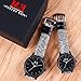 Menton Ezil Classic His and Hers Couples Matching Watch Leather Band Quartz Wrist Watches for Women and Men - Set of 2