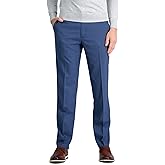 J.M. Haggar Mens 4-Way Stretch Straight Fit Flat Front Dress Pant