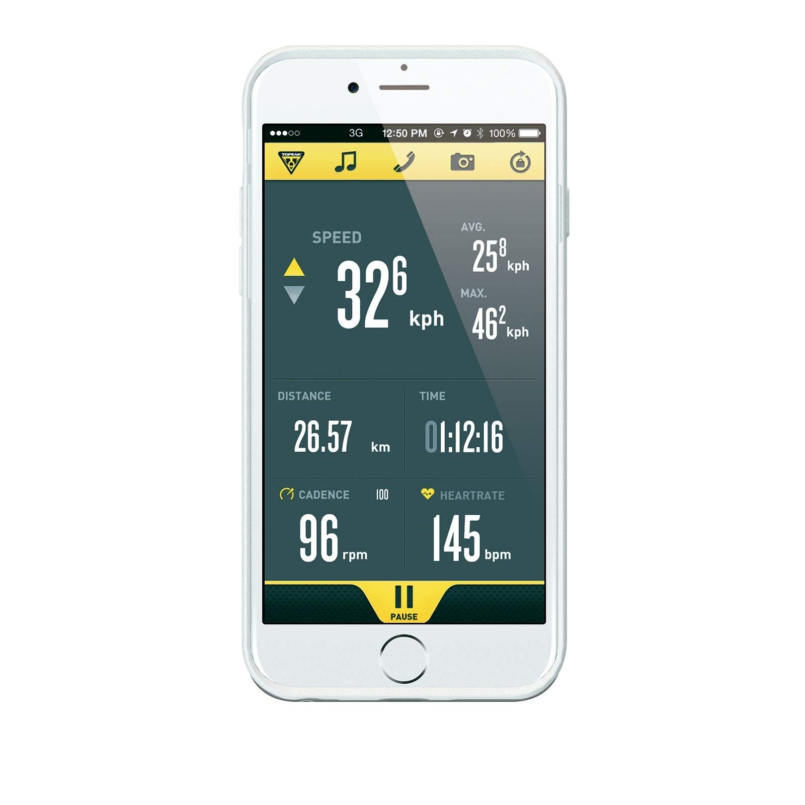 Topeak RideCase Apple iPhone 6S-6 Smartphone Holder Adult Unisex Fiberglas Composite, Carbon White