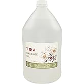 TOA Soothing Hydrating Natural Body Spa Massage Mineral Oil for Professional Massage Therapists Unscented Bottle, 1 gal