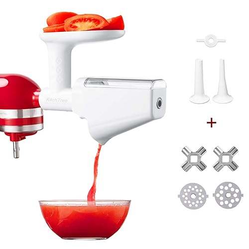 KITCHTREE Fruit & Vegetable Strainer Attachment Set Compatible with KitchenAid Stand Mixers