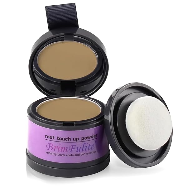 BRIMFULITE HAIRLINE POWDER FOR WOMEN, INSTANT COVERING ROOT COVER UP POWDER, STAIN-PROOF & WINDPROOF, MEDIUM BLONDE, 0.14 OZ.