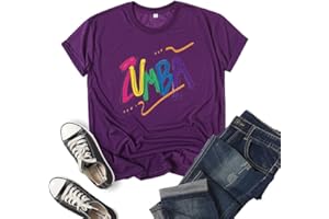 QVQNS Zumba T-Shirt Letter Short Sleeve Zumba Dance Printing Round Neck Casual Shirt Fashion Hip-hop Loose Shirt