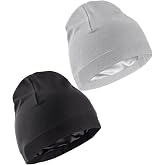 2 Pack Satin-Lined Skull cap, Light Weight, helmet liner, Hair Protection