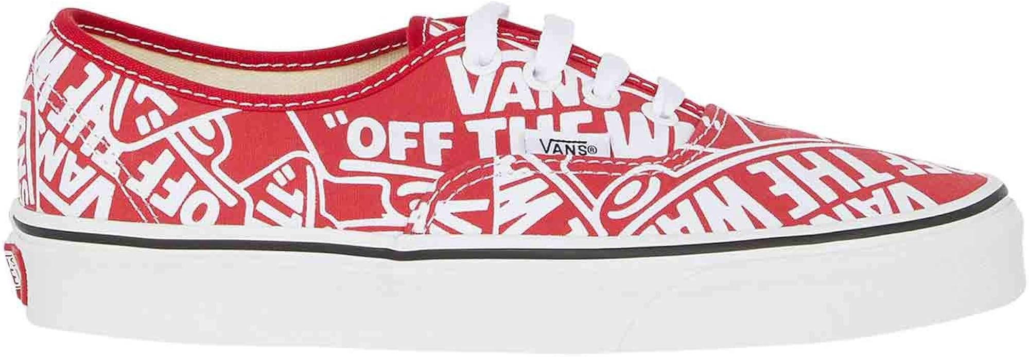 vans authentic red white
