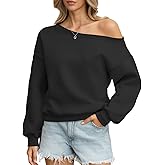 EasyGala Womens Fleece Sweatshirts Oversized Off The Shoulder Pullover Tops Casual Long Sleeve Comfy Fall Outfits 2026