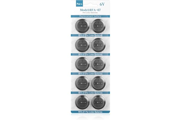 POWXS RFA-67 6 Volt Replacement Pet Dog Collar Batteries, Ultra Fit PIF-300 PIF-275-19 PUL-275 PIG00-13661 PBC-102 PBC-302 PB