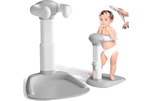 COOSEYA Baby Bath with Shower Stand Support|Anti-Pinch Soporte para Bañera de Bebé Adjustable Shower Tower and Anti-Slip for Toddler Standing Up Themselves,Ideal Gift for Infants 6-36 Months