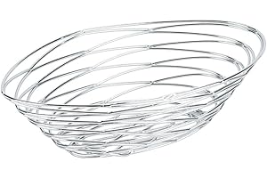 American Metalcraft FRUC16 Baskets, 9.125" Length x 5.75" Width, Silver