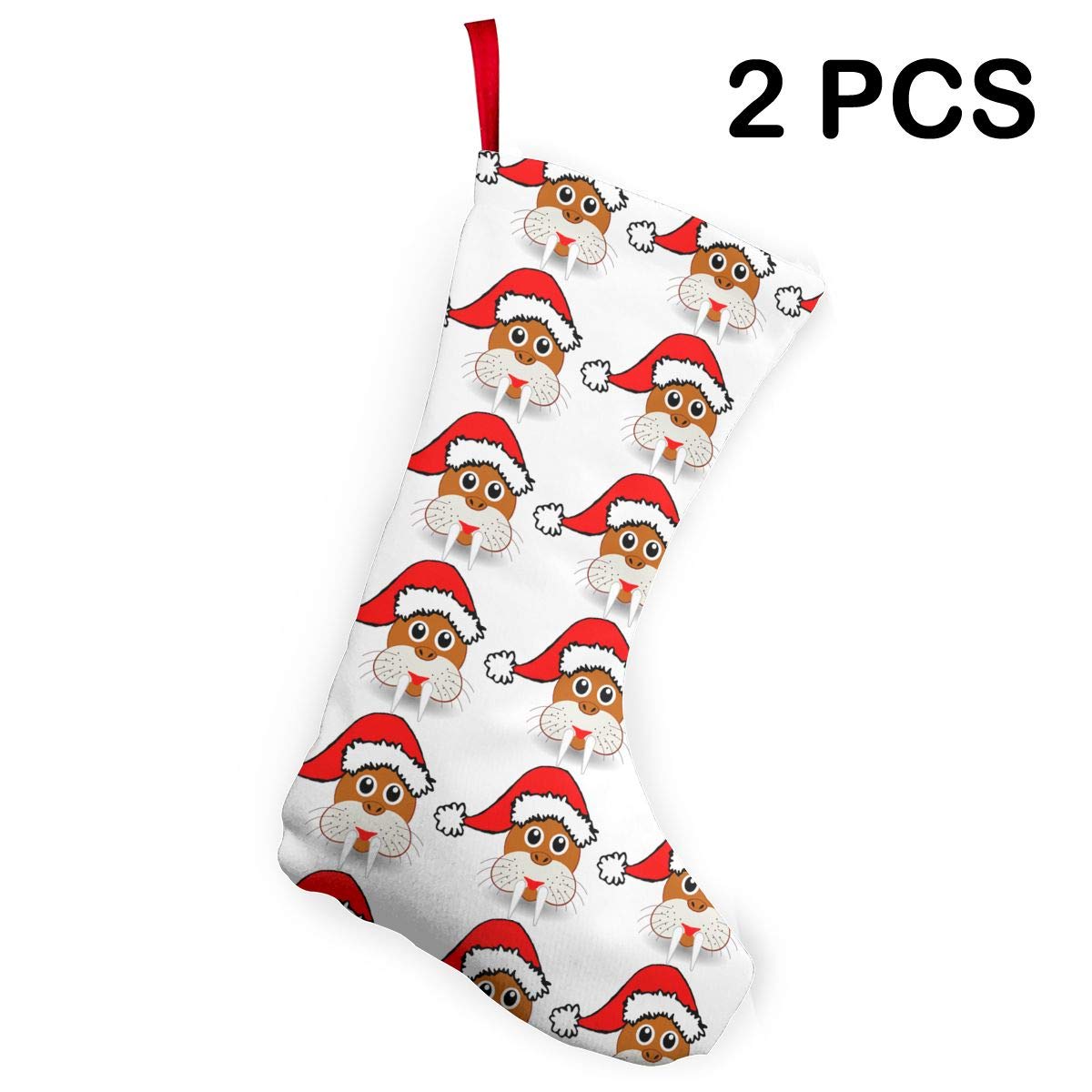 Amazoncom Funny Walrus Face With Santa Claus Hat 12 Inches