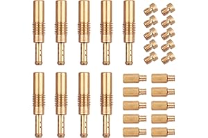 BELOMI 30PCS Carburetor Main Jet Slow Pilot Jet Kit, Include 20pcs Main Jets and 10pcs Slow Pilot Jet, Brass Car Accessories Replacement Main Jet Carburetor Jet for Motorcycle Kart ATV