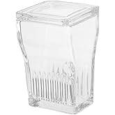 TOPPERFUN Slide Staining Jar, 9 Slides Capacity, Microscope Slide Glass Staining Jar, High Transparent Slide Staining Trough Staining Rack With Lid for Laboratory