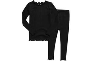 VAENAIT BABY 6M-12Y Infant Kids Toddler Junior Girls Soft Comfy Modal Tencel Shirring Sleepwear Pajamas 2pcs Set