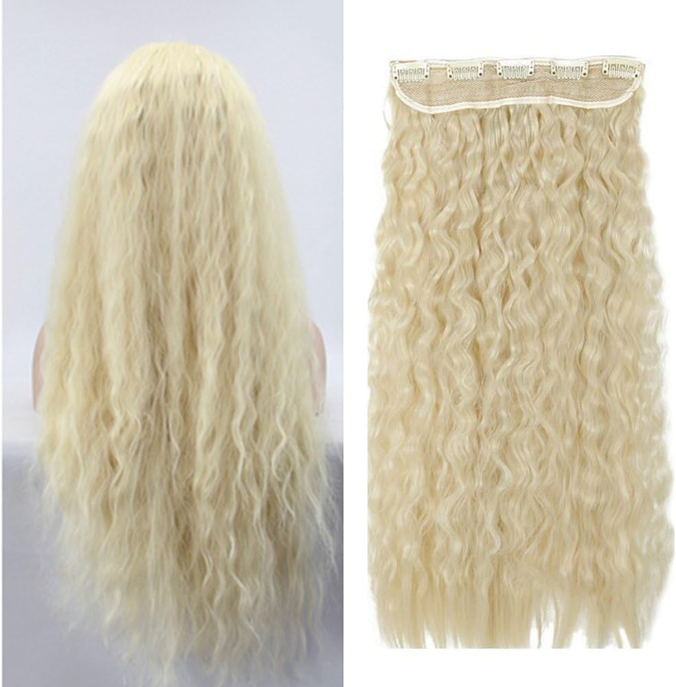 22 Clip In Hair Extensions Curly Corn Wave One Piece 5 Clips