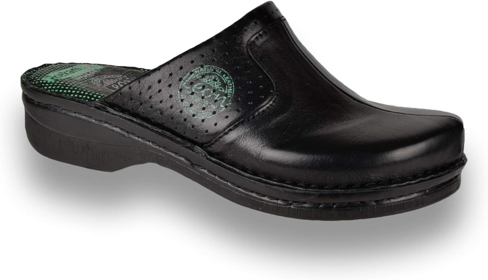 LEON 360 Leather Slip-on Womens Ladies Mule Clogs Slippers Shoes