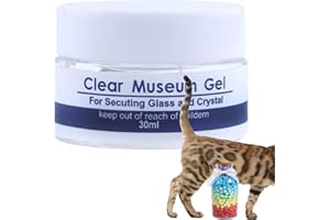 Clear Museum Gel, Collection Exhibits Putty, Removable Reusable Clear No Residues Exhibits Putty Prevent Falling for Ceramic 