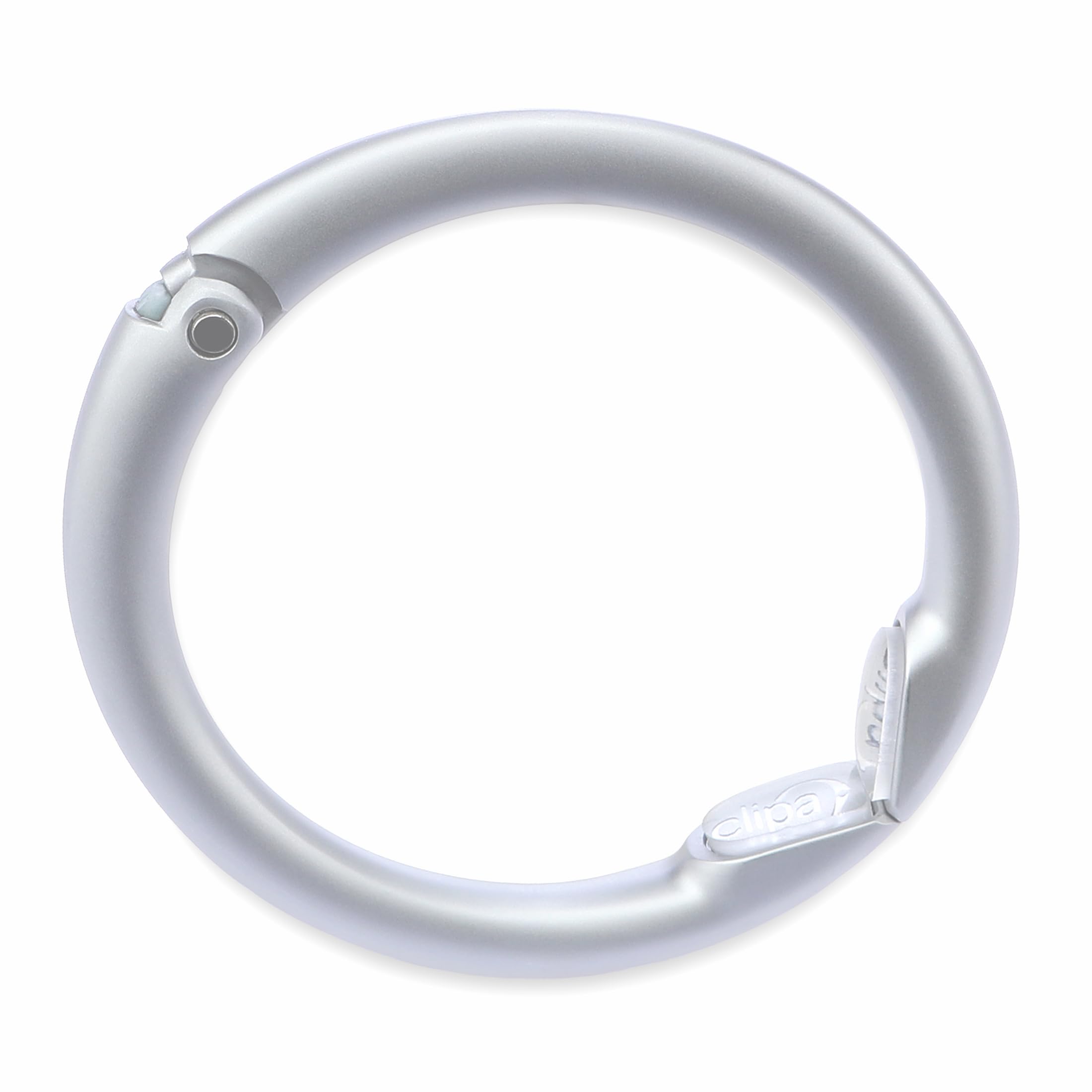 Clipa Purse Hanger โ Matte Silver - The Ring that Opens into a Hook and Hangs in Just 10 mm of Space, Holds 15 kg, 3 yr. Warranty