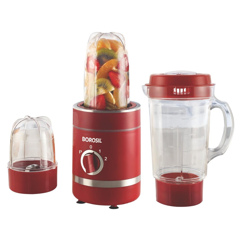 Buy Borosil NutriFresh Blender and Grinder 400W, Red. Online at Low