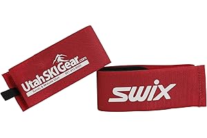 UTAHSKIGEAR.COM Swix x Utah Gear Collab Adjustable Fastening Straps Pair – Bright Red Protective Foam Pads for Carrying Skis with Bindings, Travel, Storage & Backcountry Essentials