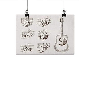 Amazon Com Littletonhome Guitar Chinese Classical Oil Painting