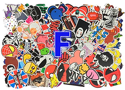 8 Series Stickers 100 pcs/Pack Stickers Variety Vinyl Car Sticker Motorcycle Bicycle Luggage Decal Graffiti Patches Skateboard Stickers for Laptop Stickers for Kid and Adult (Series F)