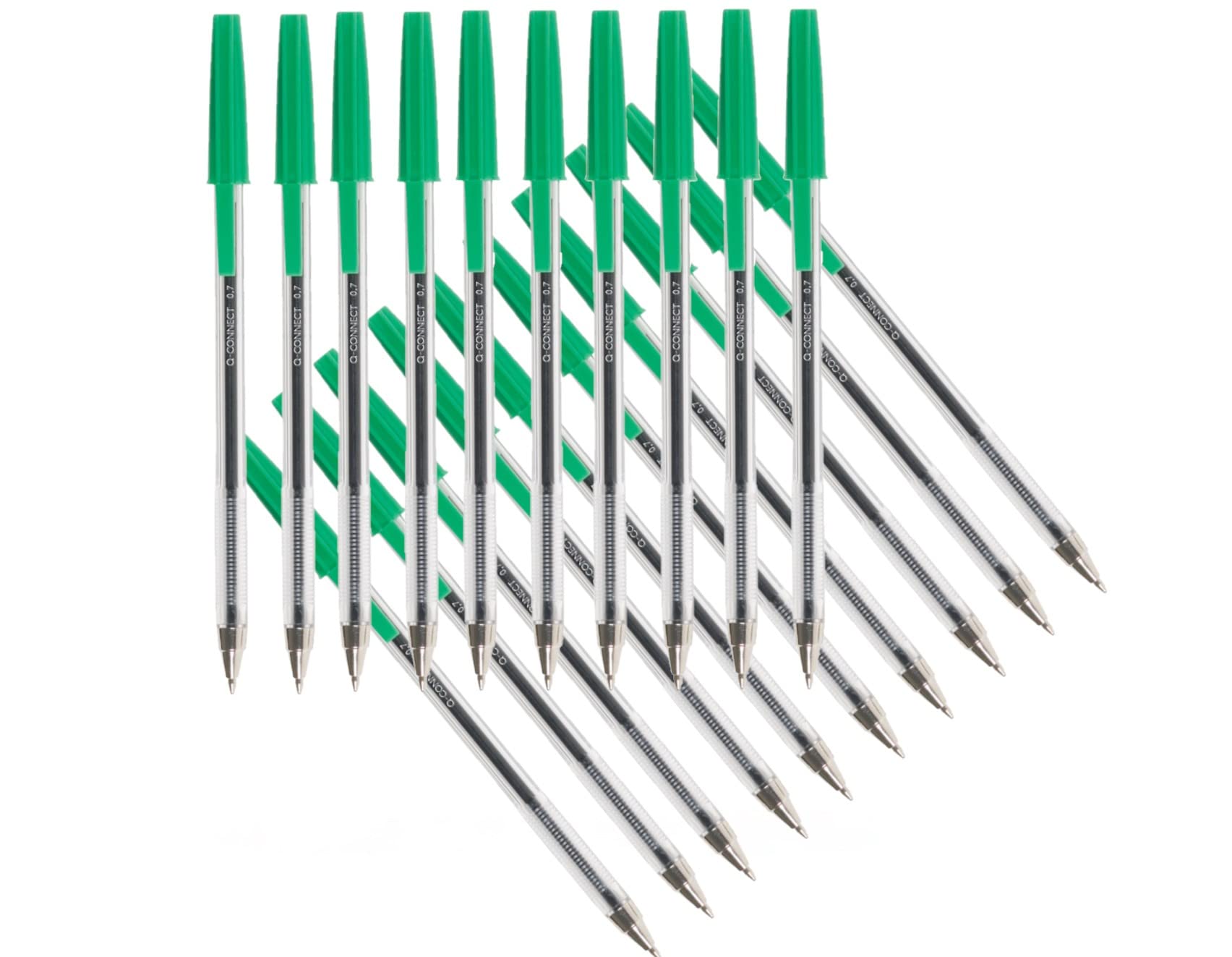 Q-Connect Ballpoint Pen Medium Green (Pack of 20) KF34045