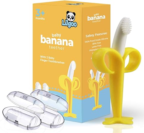 silicone banana teether