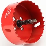 Ihomepark Hole Saw 80 mm Bi-Metal HSS M42 Cutting Depth for Drywall Plastic