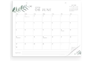 MAKAPLAN Botanical Desk Calendar 2024-2025: 18-Month Aesthetic Calendar for office or Home | 11x13.5 Inches | January 2024 - June 2025