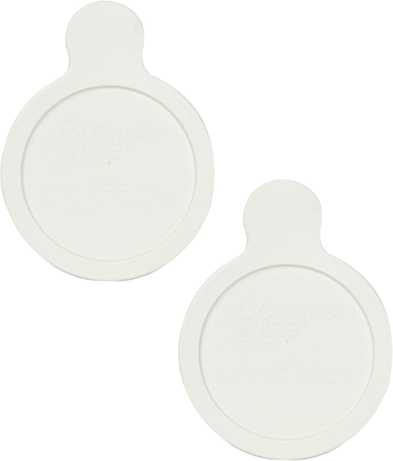 CorningWare Visions Grabit P150CPC 15 Ounce French White Plastic Lid 2 Pack