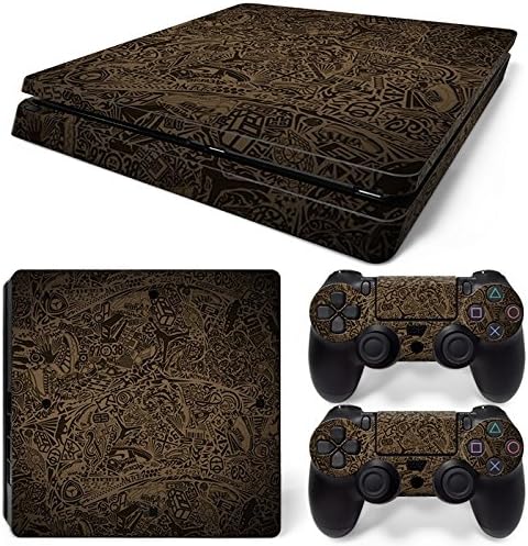 MODFREAKZ™ Console and Controller Vinyl Skin Set - Hieroglyphic Doodles for PS4 Slim