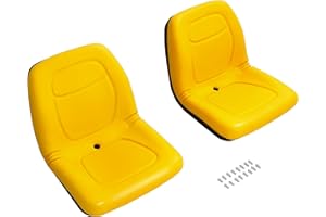 KUAFU Pair Tractor Seat Compatible with John Deere Gator 4X2HPX 4X4HPX XUV 620i XUV 850D F735 F725 F710 Replacement for VG11696 2PCS Plastic Yellow (PU)