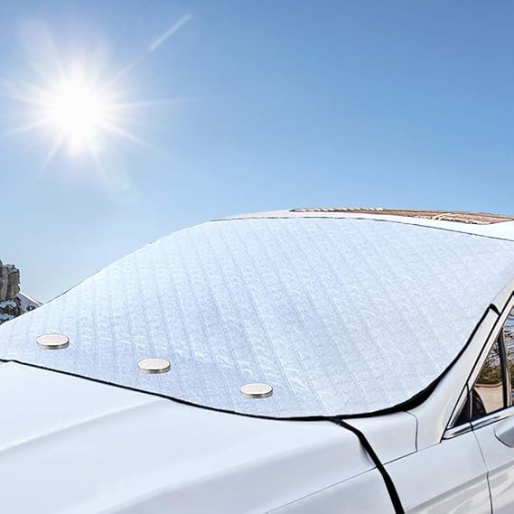 MATCC Frontscheibenabdeckung Auto Magnetische Autoscheibenabdeckung Plane Abdeckung für Frontscheibe Sonnenschutz Schneeschut