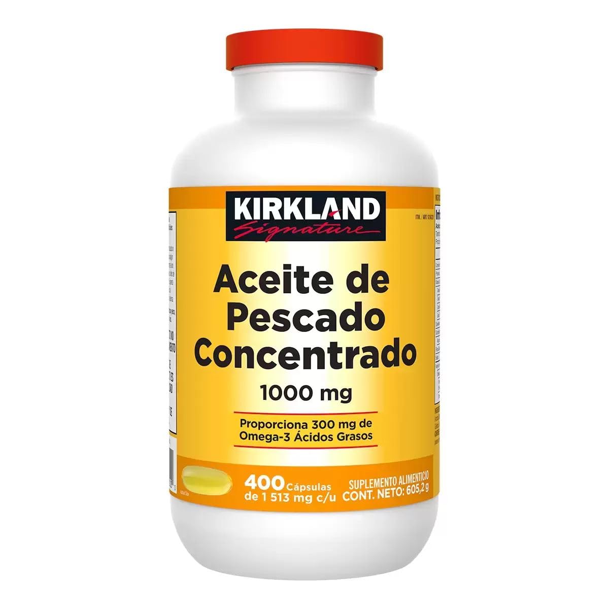 Kirkland Signature Natural Fish Oil Concentrate With Omega-3 Fatty Acids, 400 Softgels, 1000Mg